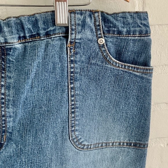 Vintage Y2K Thyme maternity Denim jeans skirt Medium wash Blue M - Picture 5 of 9